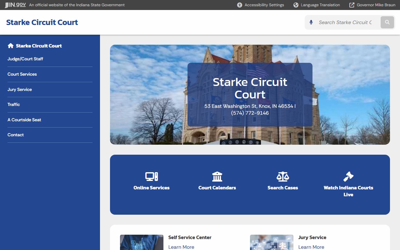 Starke County court records Starke Circuit Court homepage