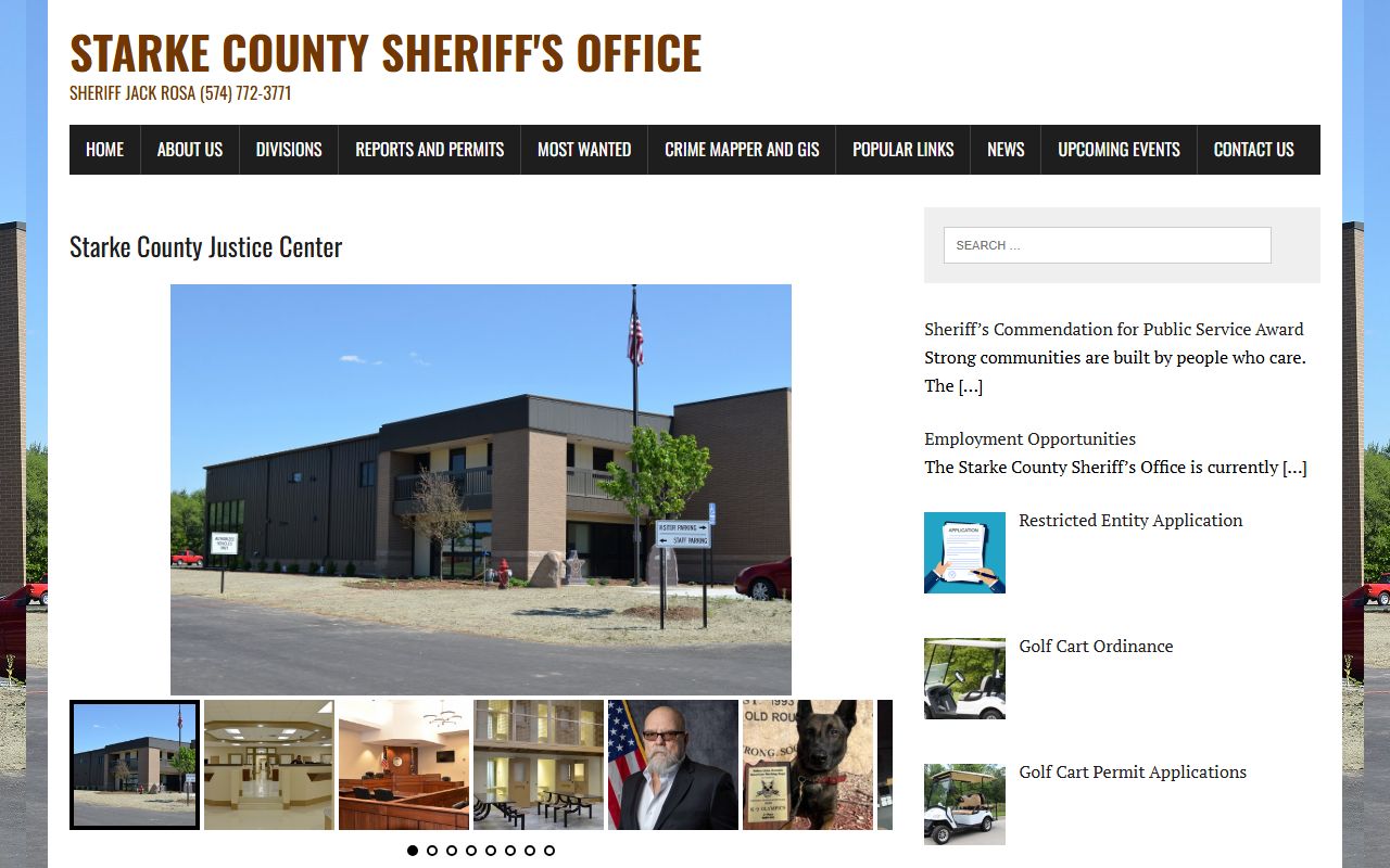 Starke County arrest records sheriff office website
