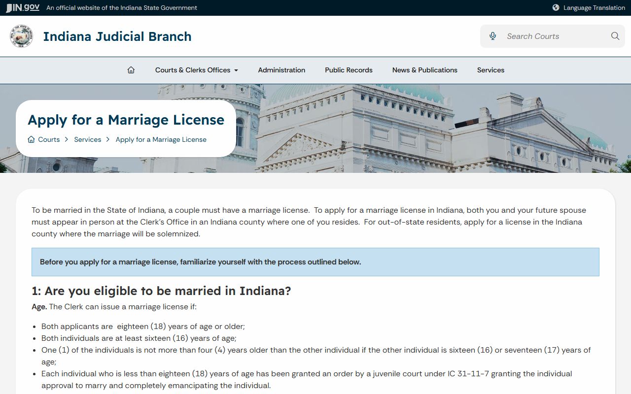Starke County marriage records Indiana marriage license page