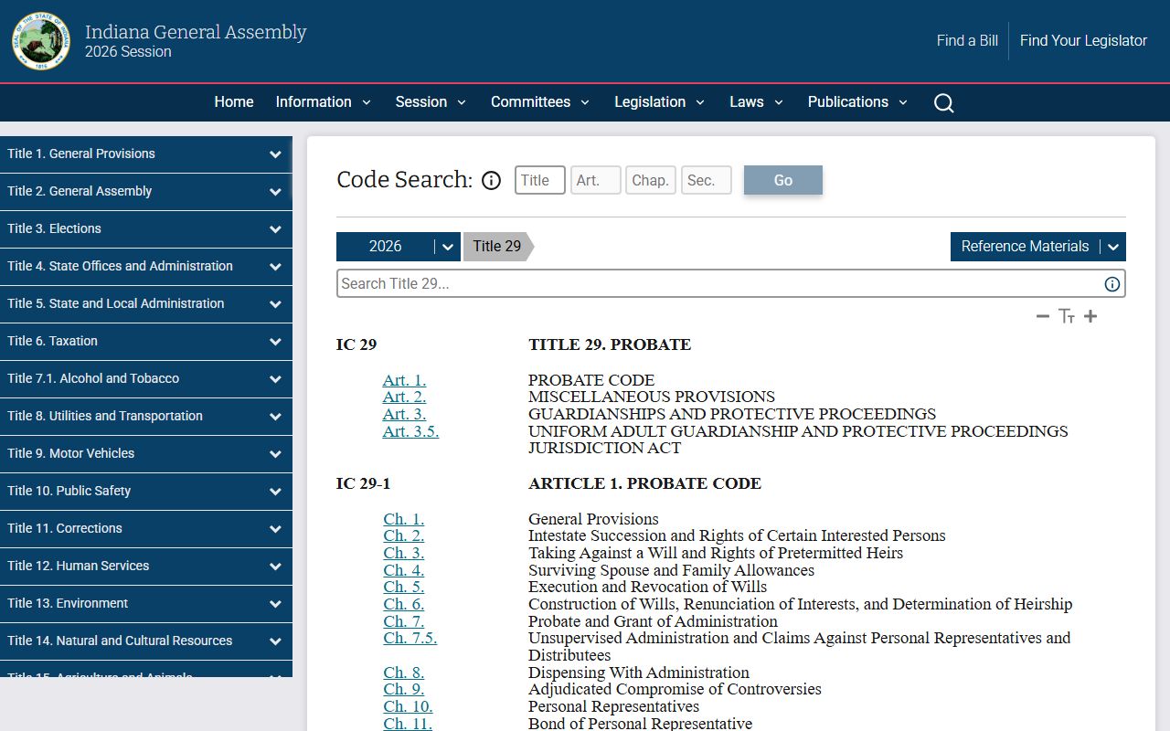 Starke County probate records Indiana probate code